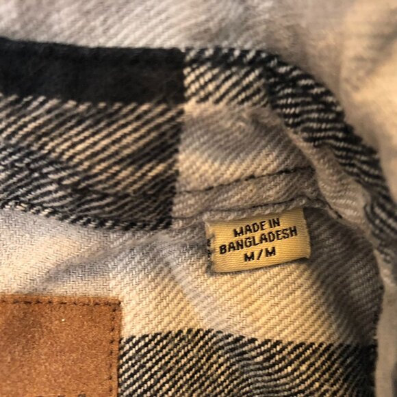 Woolrich Mens Button-Up Shirt Medium White Gray Long-Sleeve Casual Top Pocket - Picture 6 of 8